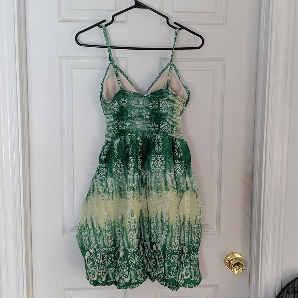 She's Cool Green Boho Summer Dress - Picture 4 of 5